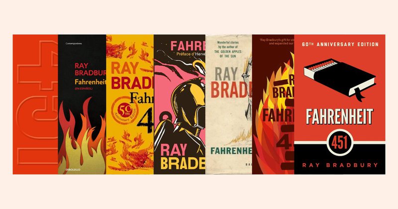 Várias edições de<em> Fahrenheit 451</em>